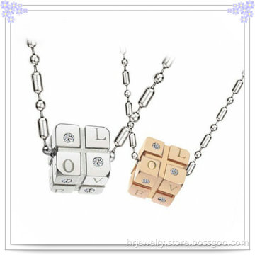 Fashion Pendant Stainless Steel Necklace for Lovers (HR2131)